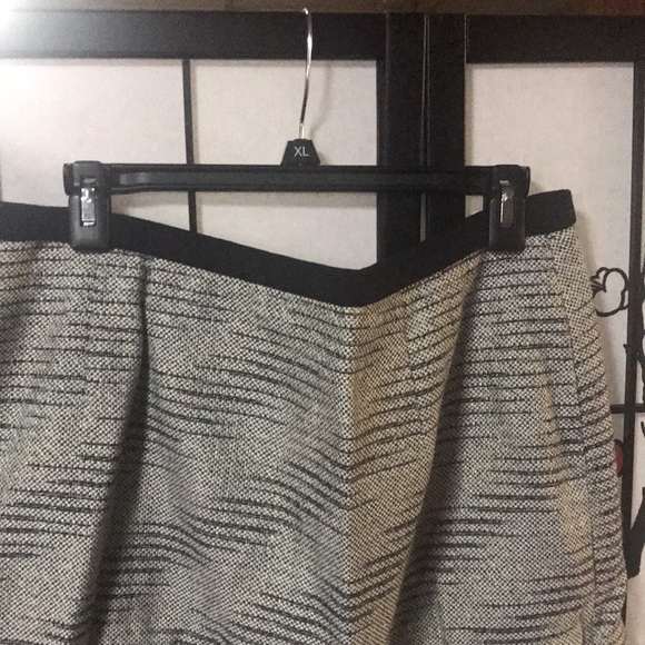 Ann Taylor size 16 Zipper in front skirt lined stripes hints of blue - Picture 4 of 6